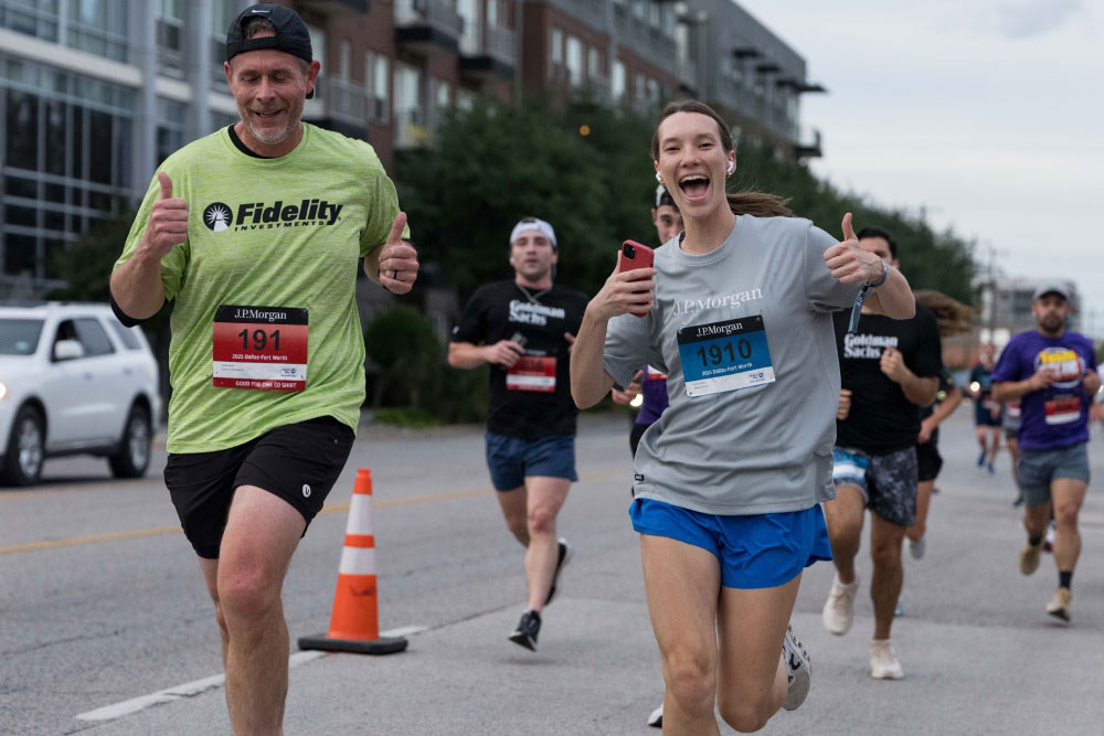 A group of participants from Dallas-Fort Worth's race