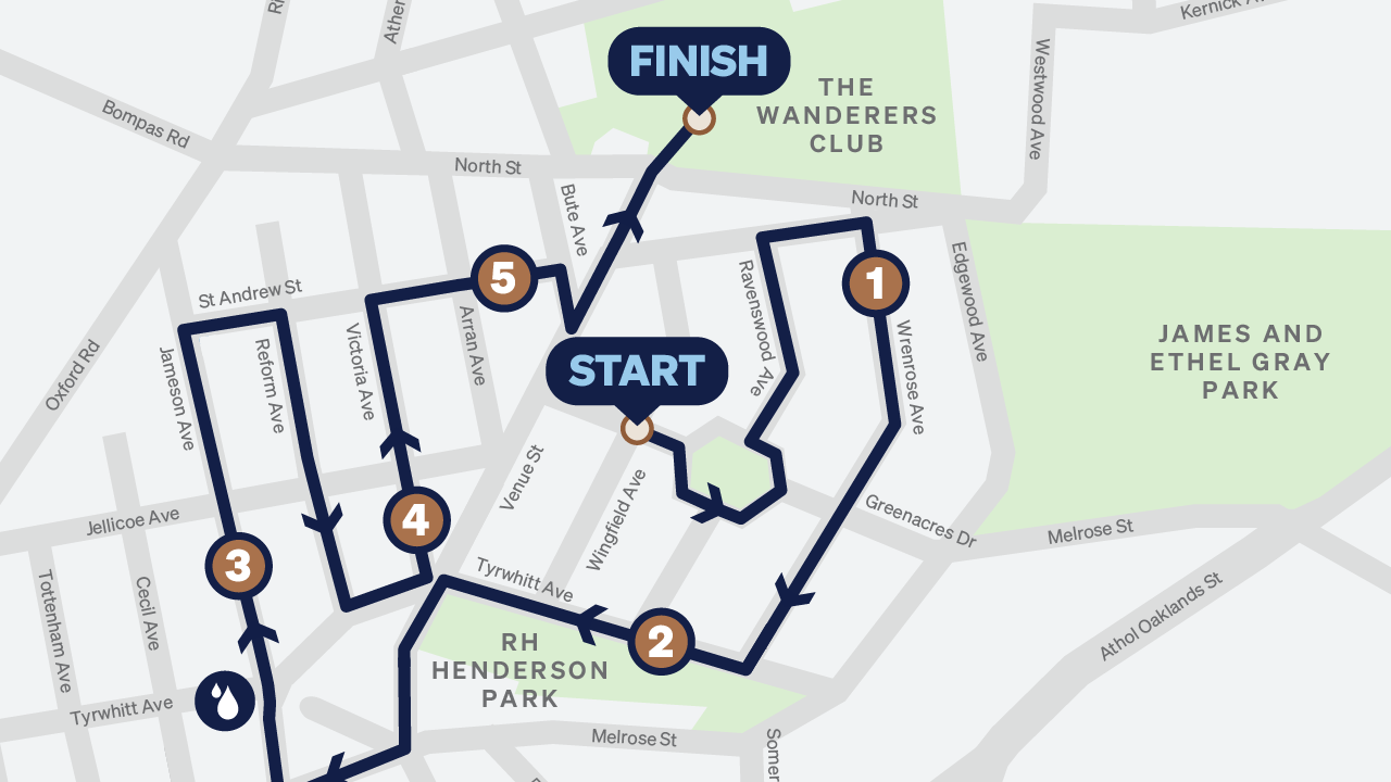 Detail of course map