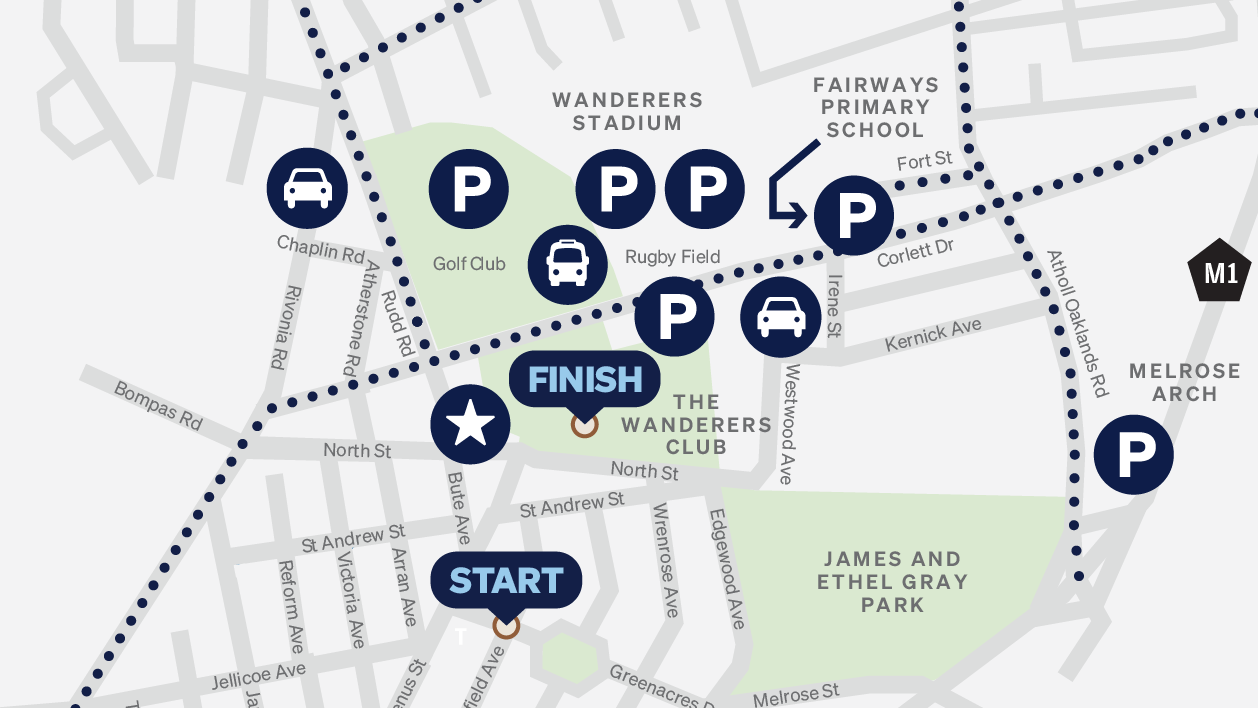 Detail of parking map