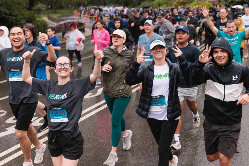 A group of participants from New York City race