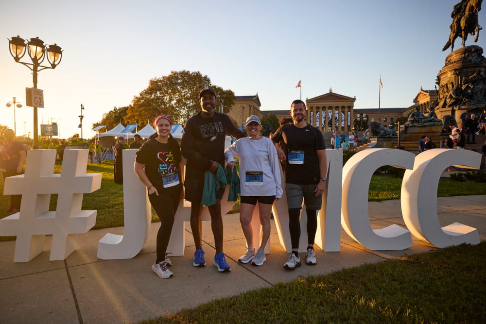 A group of participants from the Philadelphia race
