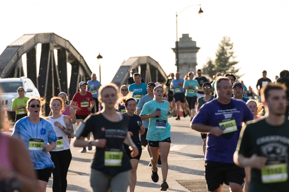 A group of participants from Rochester's race