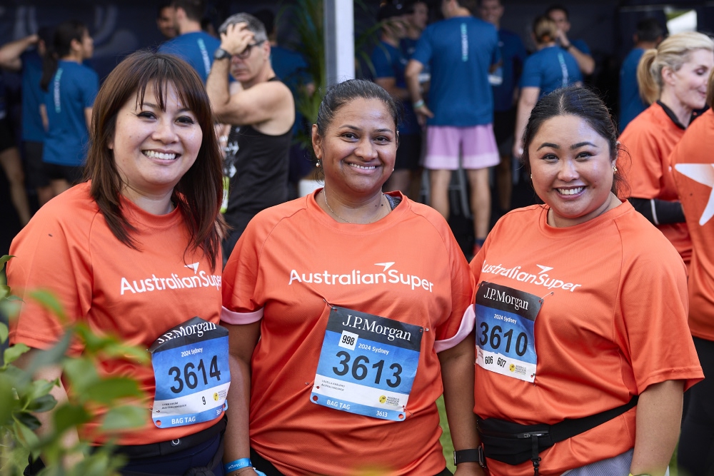 A group of participants from Sydney race