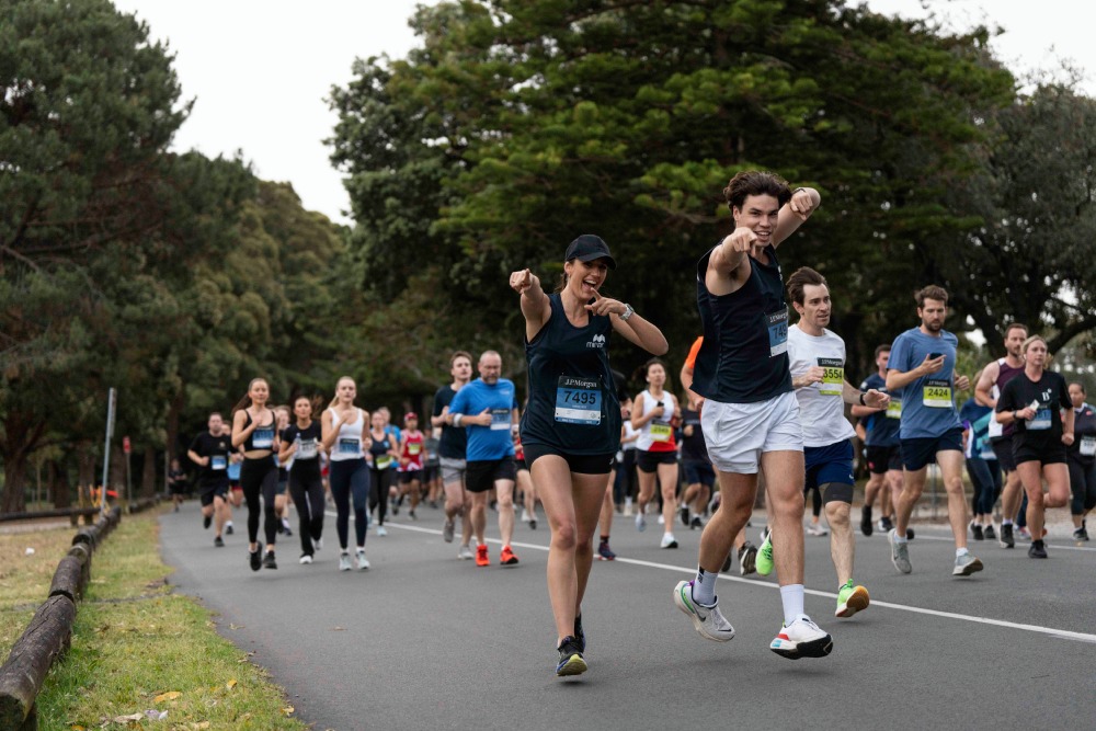 A group of participants from Sydney race
