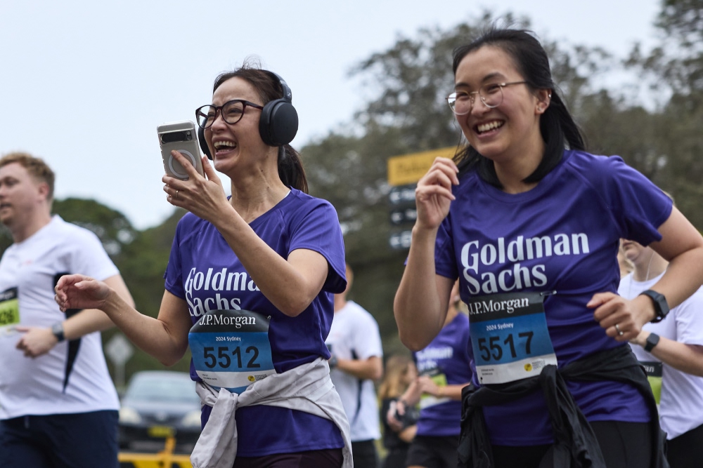 A group of participants from Sydney race