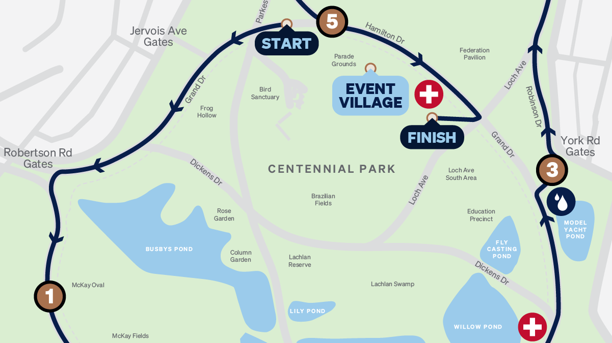 Sydney course map
