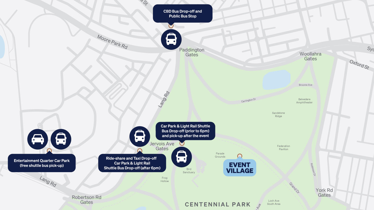 Sydney transportation map