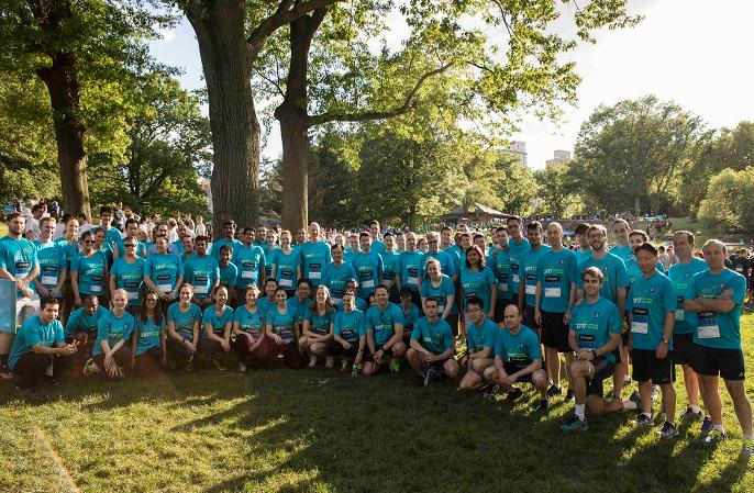 image of Sloan-Kettering participants in the 2017 JPM Corporate Challenge NYC