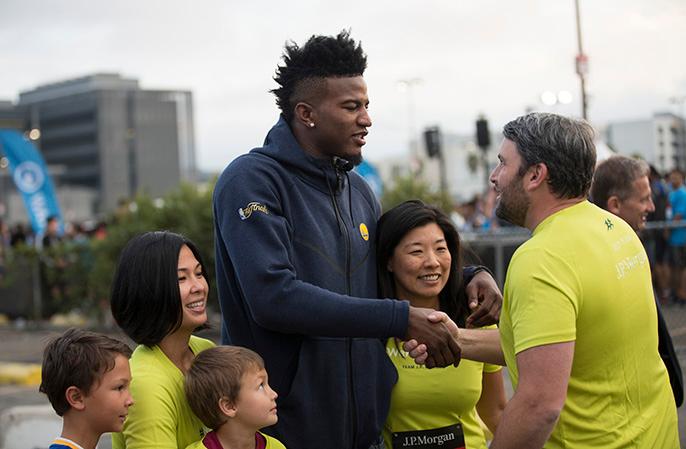 Golden State Warriors are in the community 